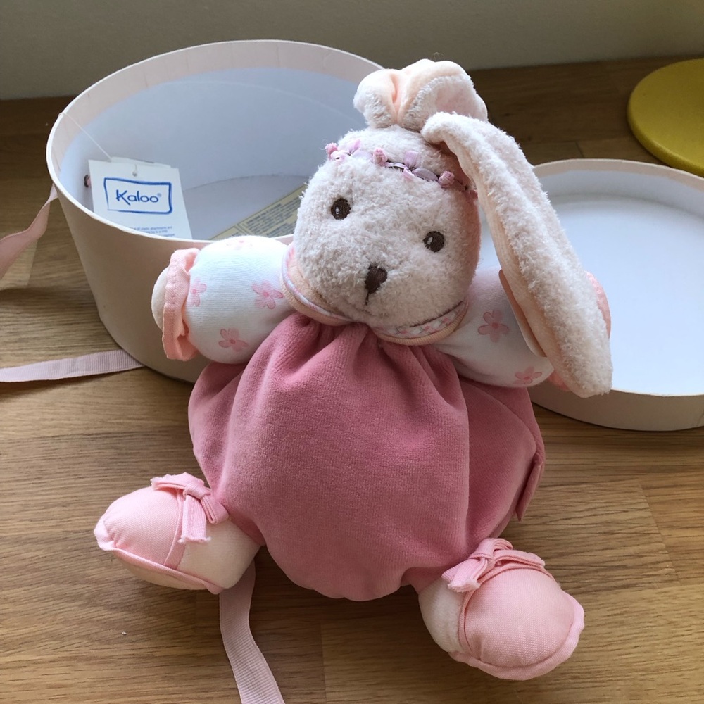 NWT Kaloo Lilirose Bunny Rabbit Baby Toy Stuffy Plushie with Original Box